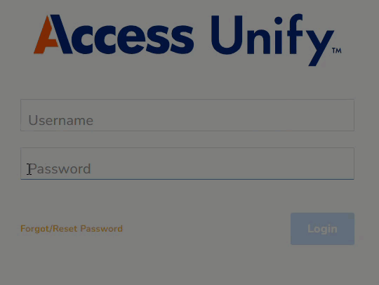 Login page
